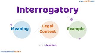 Interrogatory Meaning Legal Context & Example Legal Terms Simplified @LawMint