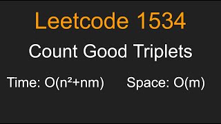 Count Good Triplets - Leetcode 1534 - Python
