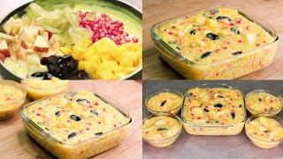 SABUDANA FRUITS CUSTARD RECIPE l SAGO CUSTARD I TAPIOCA FRUITS CUSTARD