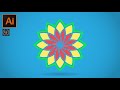 Adobe Illustrator CC Tutorial - How to make Vector Flower Design