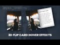 3d Flip Card Hover Effects | CSS Hover Effects