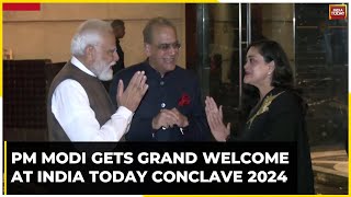 PM Modi Makes A Grand Entry At India Today Conclave 2024 | #ModiAtIndiaToday