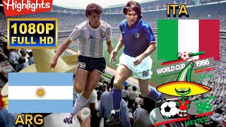 ARGENTINA vs ITALIA 1-1 / WORLD CUP MEXICO 1986 / Full HD 1080p.