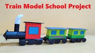 making train model craft ideas  for school project |  best out of waste | craftpiller