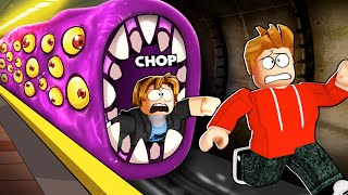 ROBLOX CHOP AND FROSTY ESCAPE TRAIN EATER IN SUBWAY
