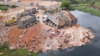 Step2, New Project Open Road For Dump Trucks Past Filling Land into Water Area,