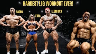 HARDEST LEG WORKOUT OF MY LIFE! WITH FAFA FITNESS, AND LEONIDAS ARKONA!