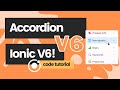How to use the Ionic 6 Accordion Component with React (Ionic Framework)