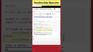 10 - Membership Operators | in, not in Operators | Python Coding
