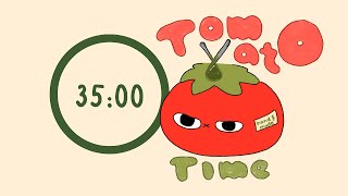 Pomodoro Timer 3x35 | A Tomato Day with Hotot 🍅 | STUDY WITH ME