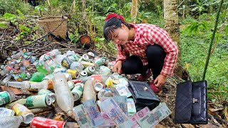 Young girl collecting scrap: Accidentally picked up money in a pile of trash | Triêu Thị Sểnh