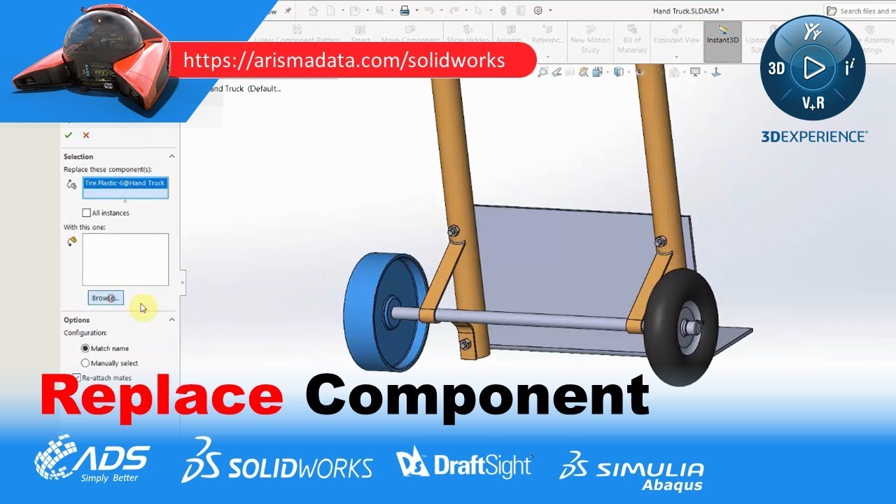 #tutorial #solidworks Cara Cepat Mengganti Part Pada Assembly - YouTube