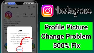 error you have enabled profile picture sync with your facebook account | instagram sync profile info