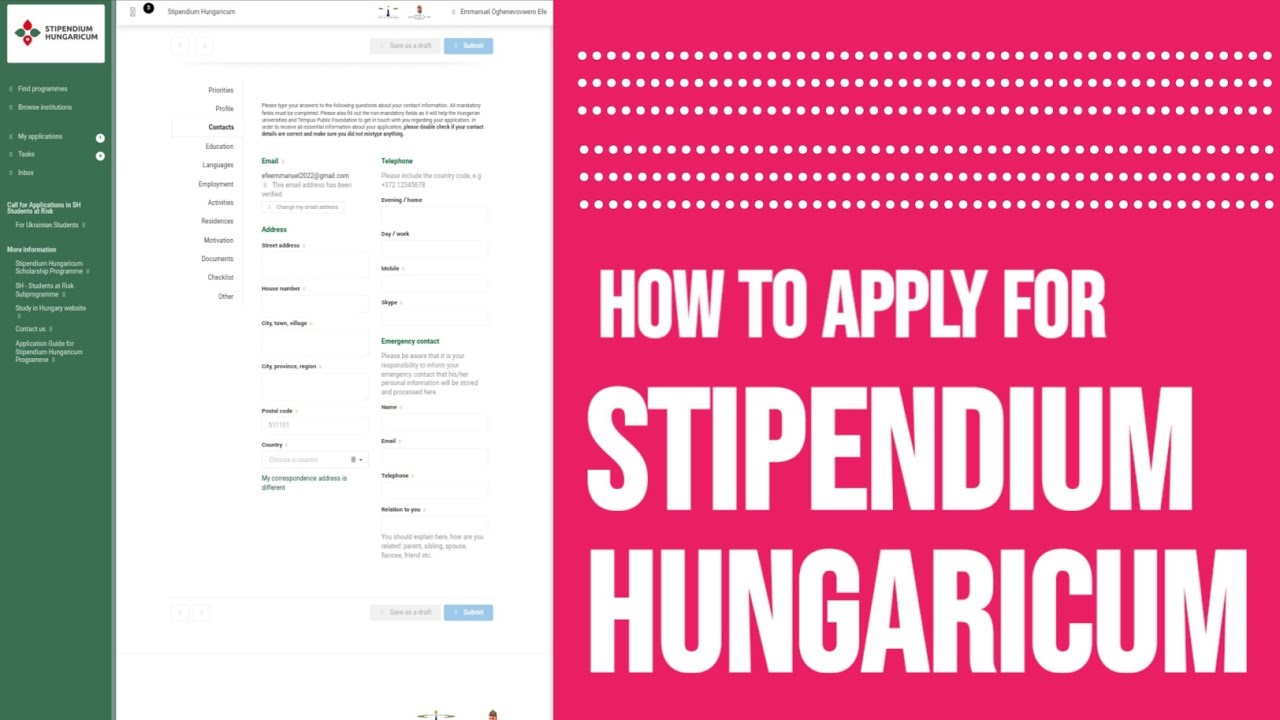 How To Apply For Stipendium Hungaricum Scholarship 2024 | Step-by-step ...