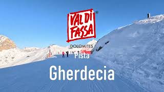 Pista Gherdecia: veloce pista rossa del Belvedere di Canazei #dolomitisuperski #valdifassa #skiing