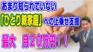 あまり知られていない 「 ひとり親 家庭 への 上乗せ支援 」 最大 月 20 万円！！