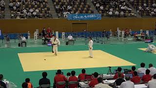 2021年IH 柔道 男子個人 73kg級準決勝 竹市裕亮 大牟田(福岡) vs 花岡晴琉 延岡学園(宮崎)