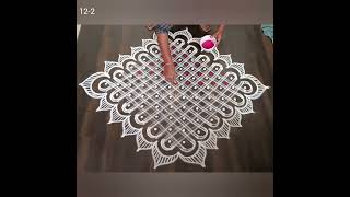 3 Simple and Beautiful Sikkukolam using 12 dots