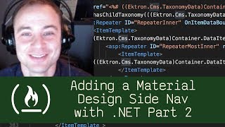 Adding a Material Design Side Nav with .NET Part 2 (P3D4) - Live Coding with Jesse