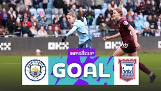 GOAL | Laura Coombs | Manchester City 3-0 Ipswich | Fourth Round | Adobe Women's FA Cup 2024-25