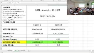 Procurement Livestream for Aklan DEO on  November 26, 2024