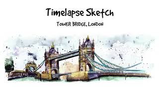 How to Sketch Tower Bridge  | Urban Sketching Style | London Landmarks Series