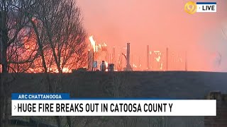 Fire destroys large house in Catoosa County, Georgia