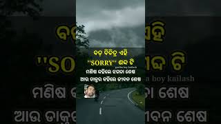 ବଡ଼ ବିଚିତ୍ର ଏହି sorry ଶବ୍ଦ ଟି #motivation #motivational #anuchinta #nitibani #odia #quotes