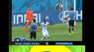 Football WC 2014  Uruguay 1 3 Costa Rica Group D Goals Highlights