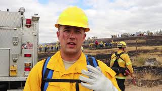 1st Lt. Calvin Halladay on wildfire training