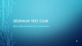 Selenium webdriver Navigation Commands in Java