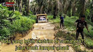 Truk sawit di jalan lumpur abadi😎