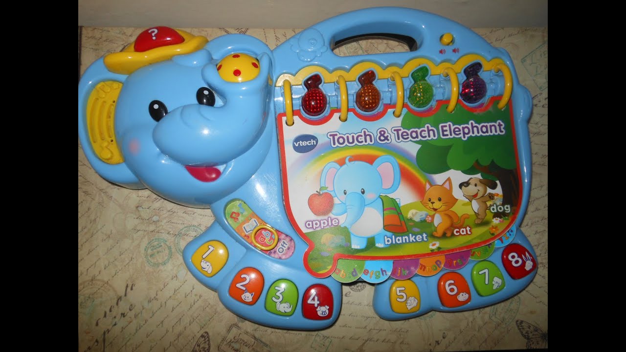 VTech Touch And Teach Elephant Book - YouTube