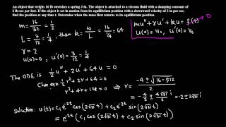 Diff Eqn: Mass-spring example 3/5