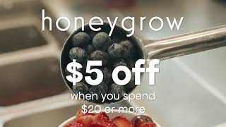 Get $5 Off When You Spend $20 at honeygrow Alexandria