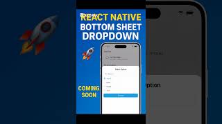 React Native Bottom Sheet Dropdown 🚀 | Coming Soon Tutorial