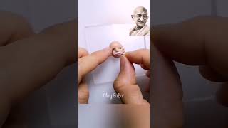 mahatma gandhi with clay #mahatmagandhi #polymerclay #tiktok #tiktokvideo #tiktokviral #dolliyon