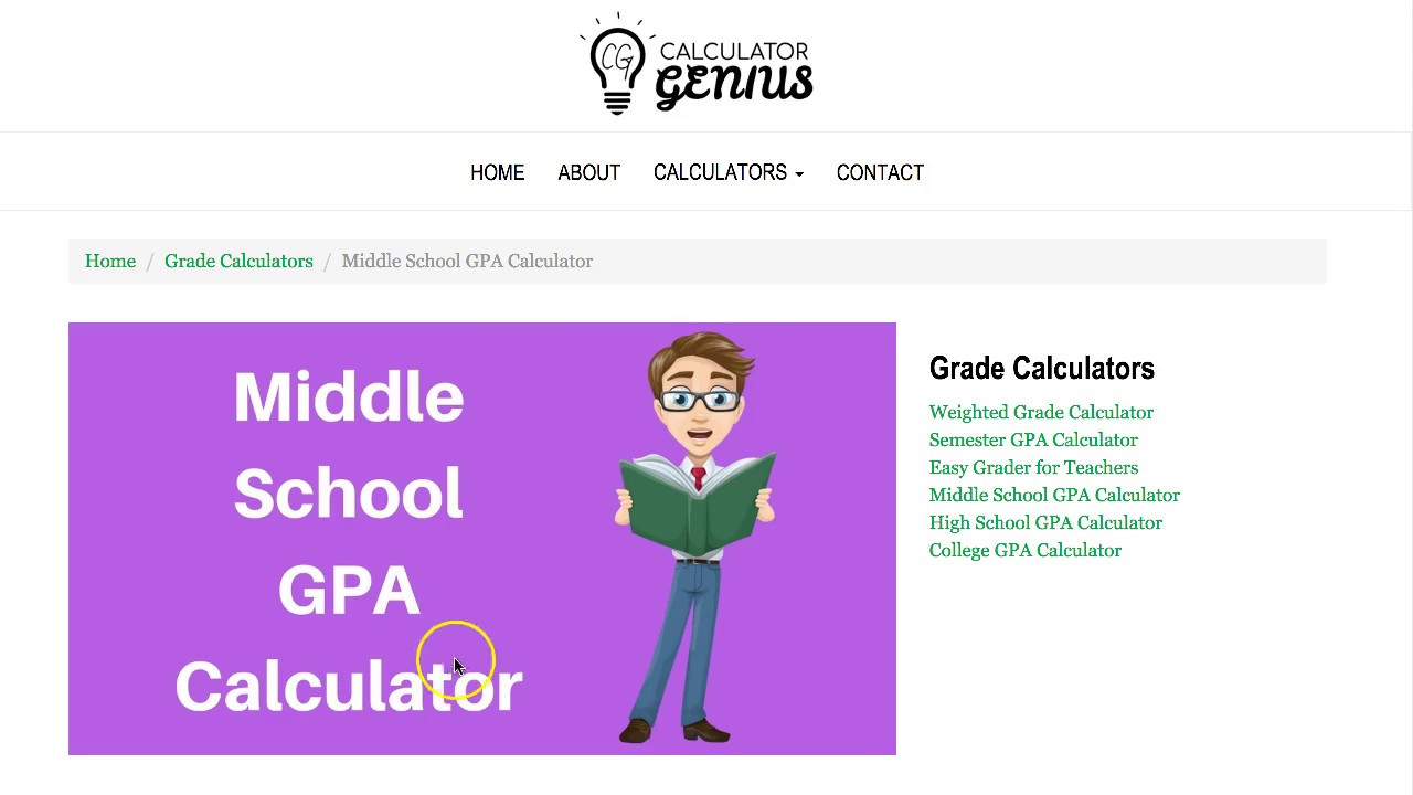 Middle School GPA Calculator - YouTube