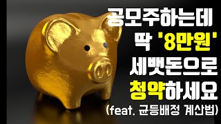 단돈 8만원으로 '공모주'를 청약해봤습니다