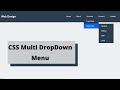 Pure CSS Multi DropDown Menu using | HTML | CSS | Web Design
