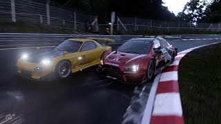 [PS5] GT7 Nürburgring RE Amemiya FD3S RX-7 VS MITSUBISHI Lancer Evolution Final Gr.3 (1.50)