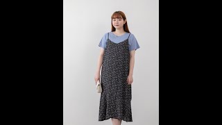 PolyLulu |春系細肩碎花長洋裝 92260085（L-4XL）