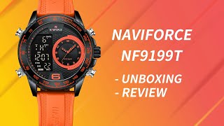 Unboxing Review丨NAVIFORCE Watch 9199T Analog-Digital Watch TPU Strap (Creative Offset Small Dial)