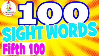 100 SIGHT WORDS for Kids (Learn High Frequency Words) | FRY WORDS List 5