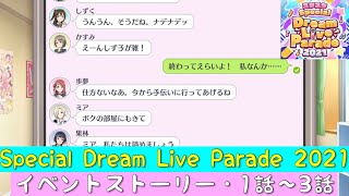 「スクスタ」スクスタイベントストーリー・Dream Live Parade 2021・1話〜3話「ラブライブ」「ラブライブサンシャイン」「虹ヶ咲学園スクールアイドル同好会」「μ’s」「Aqours」