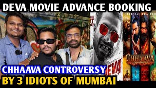 Deva Movie Advance Booking | Chhaava Movie Song Controversy | Reaction By 3 Idiots Of Mumbai