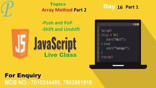 JavaScript Day 16 PART 1 (Array Method)