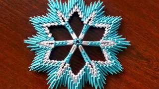 3D ORIGAMI SIMPLE SNOWFLAKE TUTORIAL