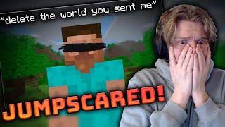 I GOT JUMPSCARED! Disturbing Minecraft Alpha Footage You've Never Seen REACTION!