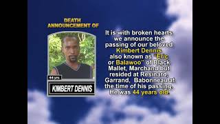 Kimbert Dennis ~ Short Obituary